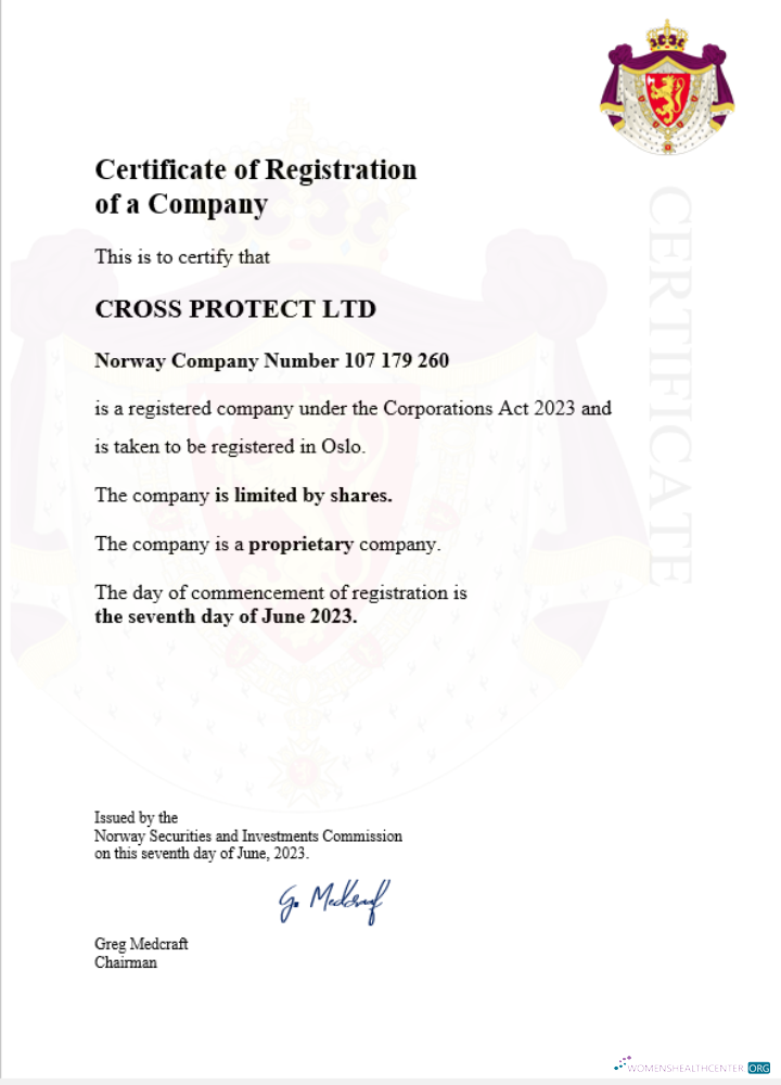 Download Norway business registration certificate Word and PDF template Photoshop template